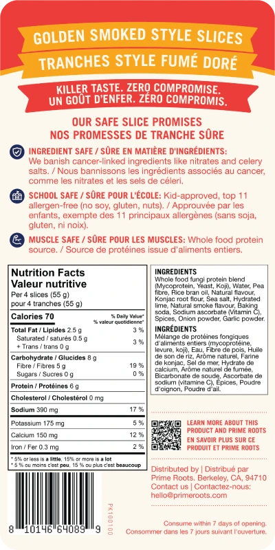 Safe Slice Smoked Turkey — Nutrition & ingredients