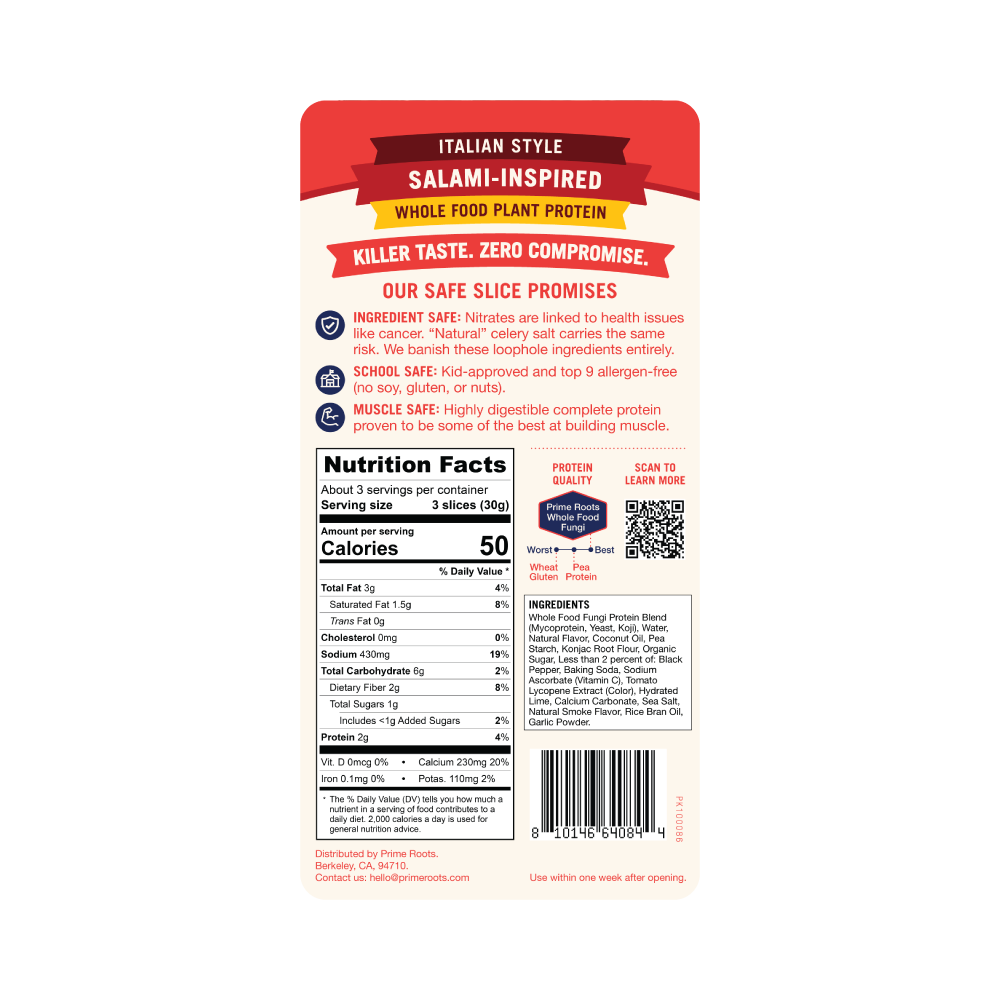 Safe Slice Salami — Nutrition & ingredients