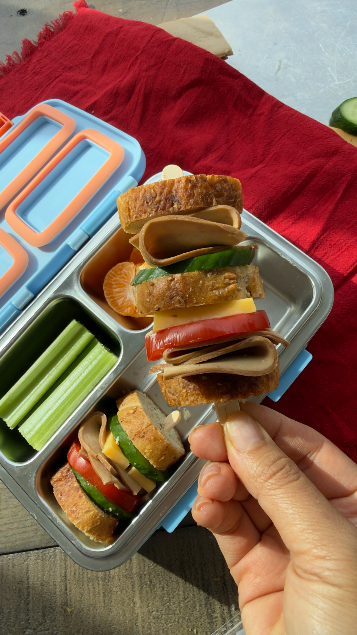 Back-to-School Sandwich Skewer Kabobs