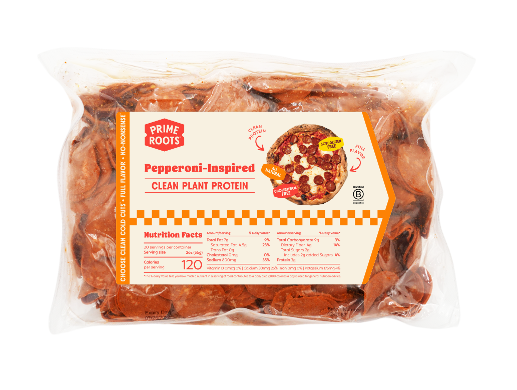 Sliced Pepperoni-Inspired Clean Plant Protein