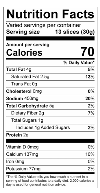 Nutrition Facts