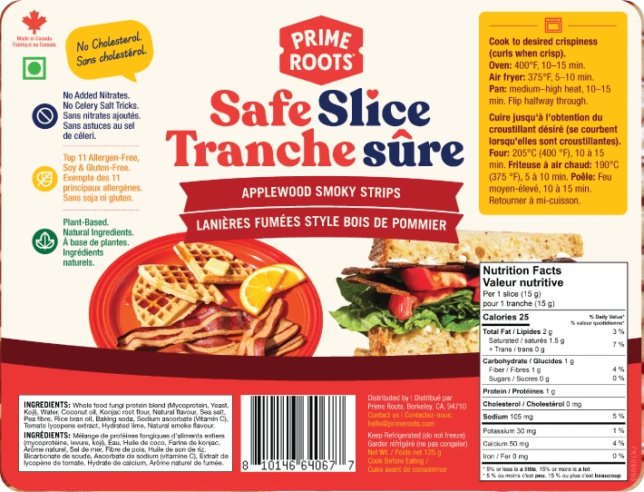 Safe Slice Bacon — Nutrition & ingredients