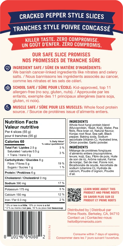 Safe Slice Cracked Pepper Turkey — Nutrition & ingredients