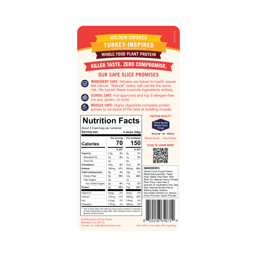 Safe Slice Smoked Turkey — Nutrition & ingredients