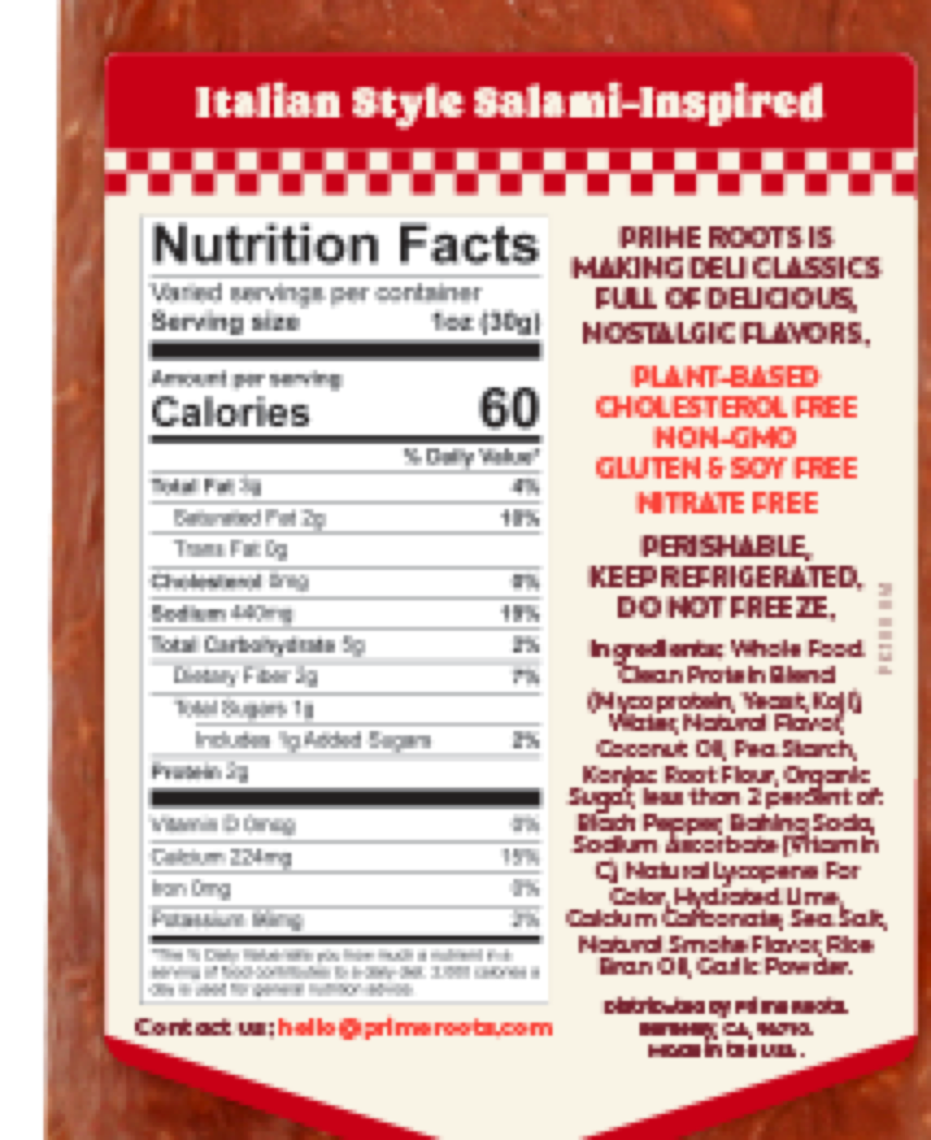 Safe Slice Salami — Bulk roast label